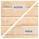 Karibu Mini Gartensauna "Saunahaus Pepe 3" 5 Personen Natur ohne Ofen