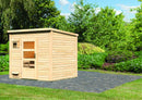 Karibu Gartensauna "Saunahaus Pepe 4" 5 Personen Natur ohne Ofen