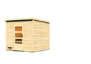 Karibu Gartensauna "Saunahaus Pepe 4" 5 Personen Natur ohne Ofen