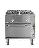 Locher ﻿Gasherd, 4 Kochstellen
und Elektro-Bratofen GN 2/1