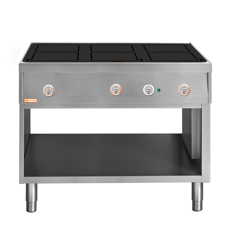 Locher ﻿Induktionsherd, 6 Kochstellen á 5 kW