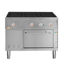 Locher Induktionsherd, 6 Kochstellen á 5 kW und Brat- und Backofen GN 1 1/2 mit Umluft