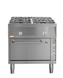 Locher ﻿Gasherd, 4 Kochstellen
und Elektro-Bratofen GN 2/1