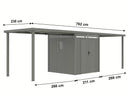 StarLine Metal Shed Model Style 4.45 m² Economy Set 3 Aluminum Grey