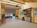 Palmako Garage Roger 19,0+16,2 m² mit Sektionaltor aus Holz, 44 mm