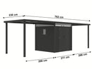 StarLine Metall Gerätehaus Modell Style 4,45 m² Spar-Set 3 Anthrazit