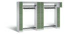 C+P Offene Garderobe, H1950xB2840xT480mm