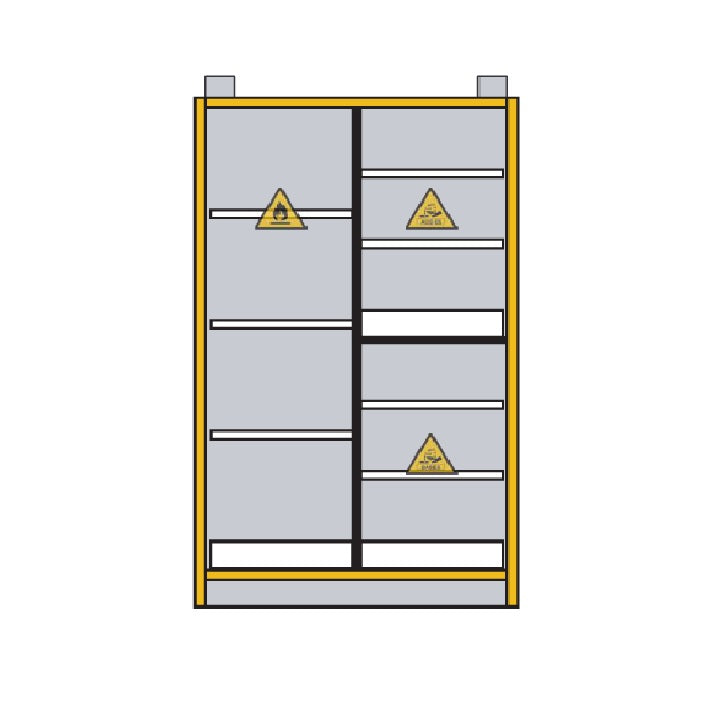 Ecosafe Sicherheitsschrank Typ 30 - en 14470-1 - Hoch 2 Türen - 3 Innenfächer