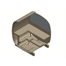Fjordholz Barrel Sauna Model Bus 160 with Half-Round Window