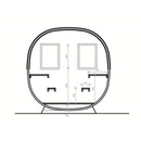 Fjordholz Barrel Sauna Model Quadro Royal 250 cm Thermo