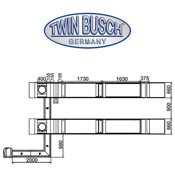 Twinbusch Auffahrscherenhebebühne 4.0 t - Überflur