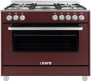 SARO Multifunktionsherd Gas/Elekt., TS95C61LVI bordeaux