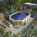 Karibu “Pool Modell X4” ca. 5,7x3,6m aus Holz (kesseldruckimprägniert)