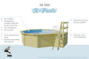 Karibu “Pool Modell X4” ca. 5,7x3,6m aus Holz (kesseldruckimprägniert)