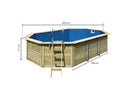 Karibu “Pool Modell X4” ca. 5,7x3,6m aus Holz (kesseldruckimprägniert)