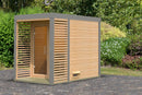 Karibu Gartensauna "Saunahaus Ares 1" 4 Personen Natur ohne Ofen