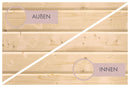 Karibu Gartensauna "Saunahaus Ares 1" 4 Personen Natur ohne Ofen