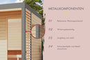 Karibu Gartensauna "Saunahaus Ares 1" 4 Personen Natur ohne Ofen