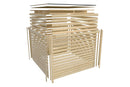 Karibu Gartensauna "Saunahaus Ares 1" 4 Personen Natur ohne Ofen