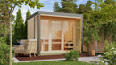 Karibu Gartensauna "Saunahaus Ares 3" 5 Personen Natur ohne Ofen