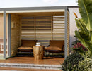 Karibu Gartensauna "Saunahaus Ares 3 mit 2,70 m Anbaudach" 5 Personen
