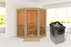 Karibu Sauna Yuma 38 mm, inkl. 9 kW Ofen integr. Steuerung – Vorschau 2