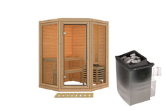 Karibu Sauna Yuma 38 mm, inkl. 9 kW Ofen integr. Steuerung – Vorschau 3