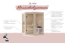 Karibu Sauna Yuma 38 mm