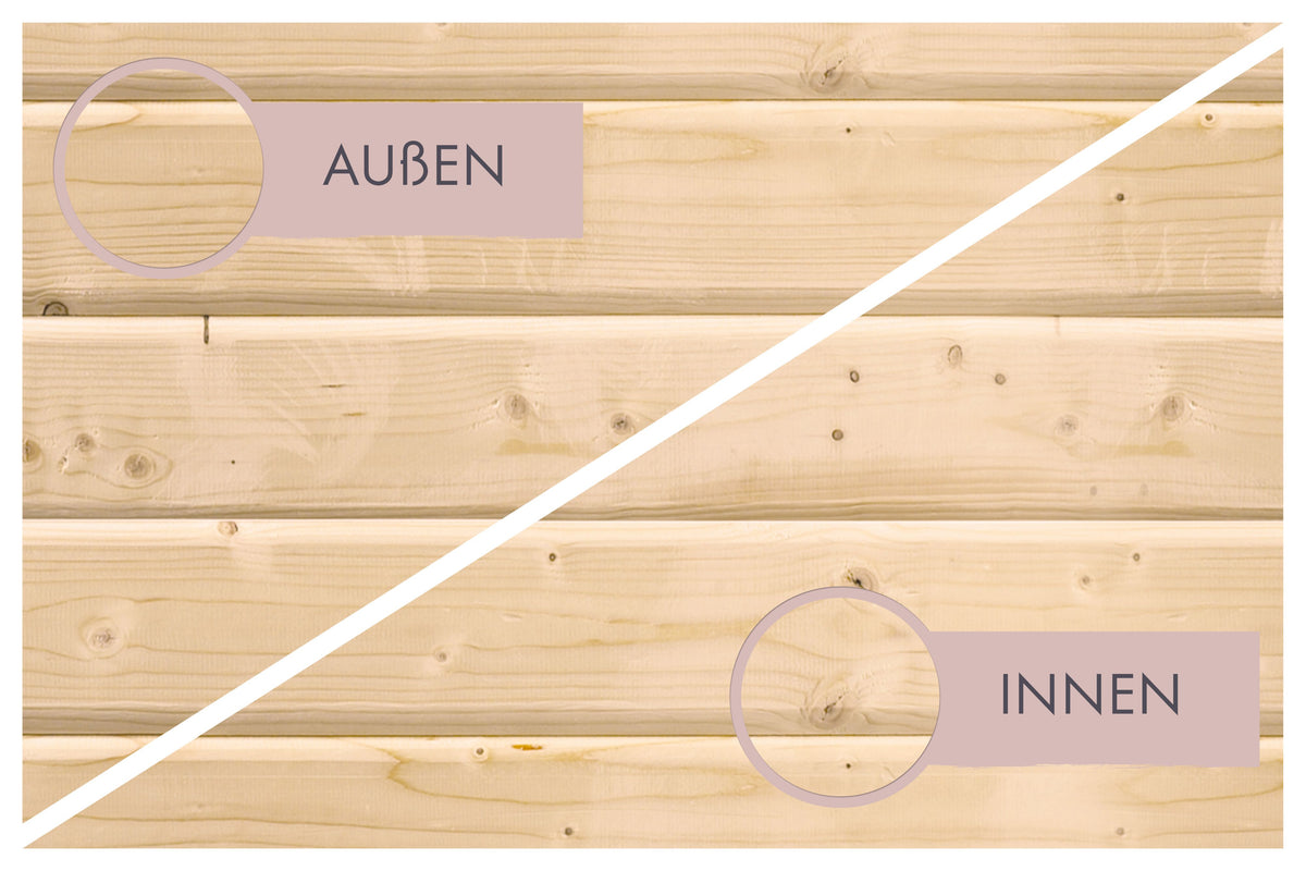 Karibu Sauna Yuma 38 mm, inkl. 9 kW Ofen integr. Steuerung