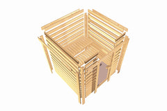 Karibu Sauna Yuma 38 mm, inkl. 9 kW Ofen integr. Steuerung – Vorschau 12
