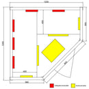 Cabina a infrarossi Tronitechnik LAKEFIELD 120x120 Dual-Therm
