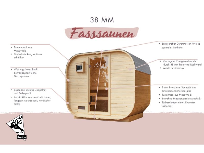 Karibu Fasssauna Quadro 1 Plus