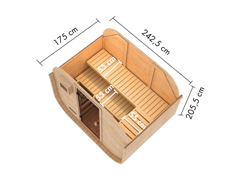 Karibu Fasssauna Quadro 1 Plus