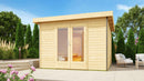 Karibu Gartensauna "Saunahaus Mainburg 1" mit Vorraum 4 Personen Natur ohne Ofen