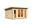 Karibu Gartensauna "Saunahaus Mainburg 2" mit Vorraum 4 Personen Natur ohne Ofen