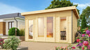 Karibu Gartensauna "Saunahaus Mainburg 2" mit Vorraum 4 Personen Natur ohne Ofen
