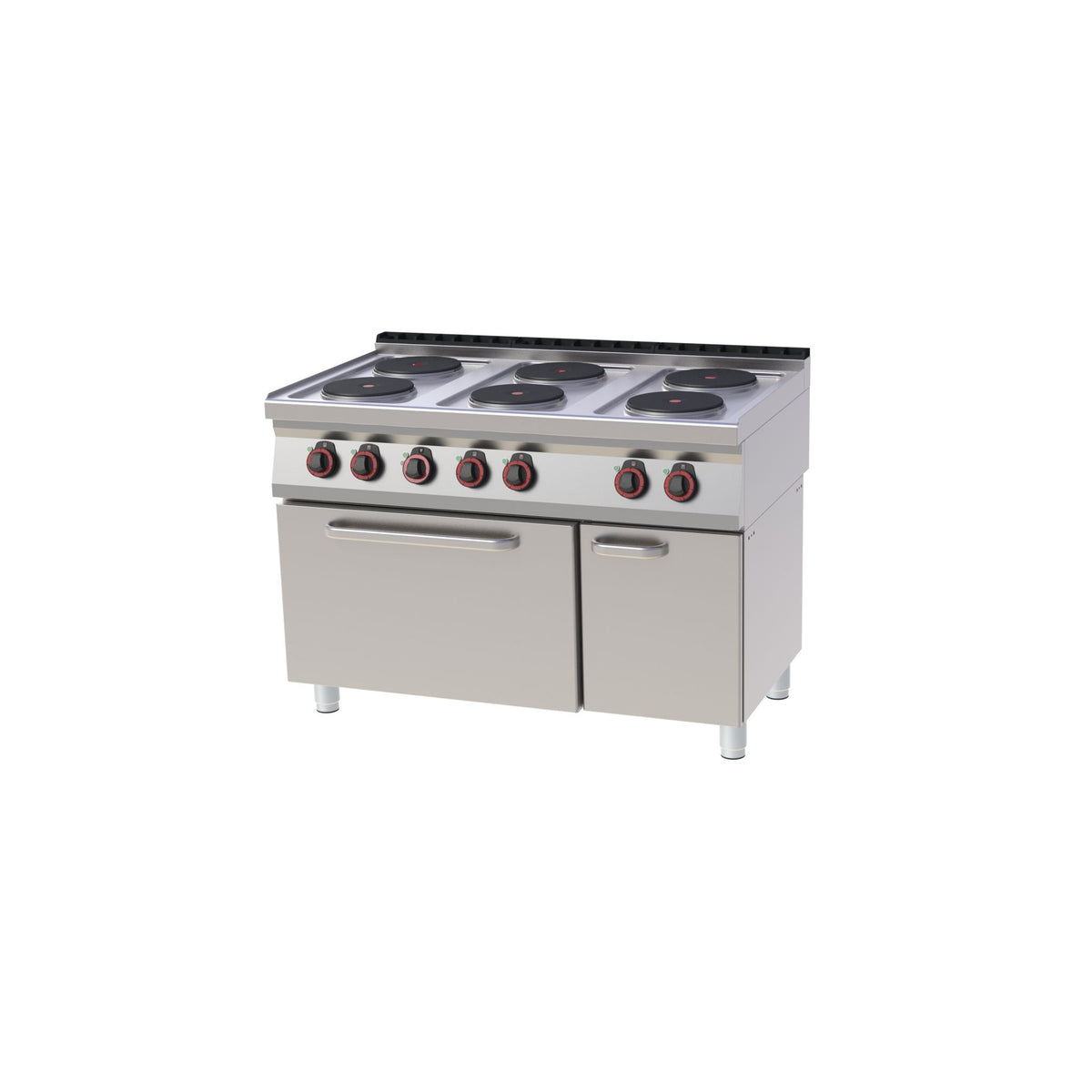 Locher electric stove, 6 cooking zones
 with convection oven GN 1/1