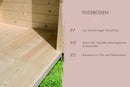 Karibu Gartensauna "Saunahaus Mainburg 4" mit Vorraum 4 Personen Natur ohne Ofen