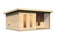 Karibu Gartensauna "Saunahaus Mainburg 5" mit Vorraum 4 Personen Natur ohne Ofen