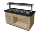 SARO Buffet chaud pour 4 personnes, gamme PREMIUM SB-H170 Chêne