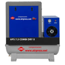 Airpress Schraubenkompressor 10 bar 200L 7.5 PS/5.5 kW 690 l/min (APS 7.5 Combi Dry X)
