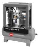 Airpress Schraubenkompressor 10 bar 200L 7.5 PS/5.5 kW 170-760 l/min (APS 7.5 IVR Combi X)