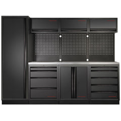 KRAFTWERK MOBILIO BLK combinato 4 pezzi con pannello forato, acciaio inox 430 – Vorschau 1