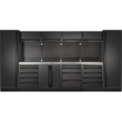 KRAFTWERK MOBILIO BLK 6 moduli combinati completi con parete forata in acciaio inox 430 – Vorschau 1