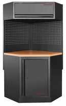 KRAFTWERK MOBILIO BLK corner element with perforated panel, beech