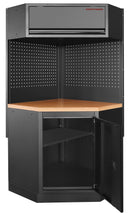 KRAFTWERK MOBILIO BLK corner element with perforated panel, beech