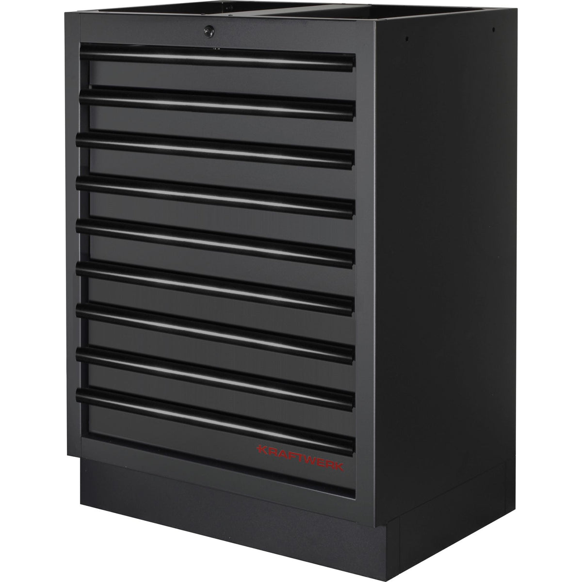 KRAFTWERK MOBILIO BLK combinazione a 6 elementi con parete forata, acciaio inox 430