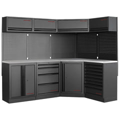 KRAFTWERK MOBILIO BLK combinazione a 4 elementi con parete forata, acciaio inox 430 – Vorschau 1