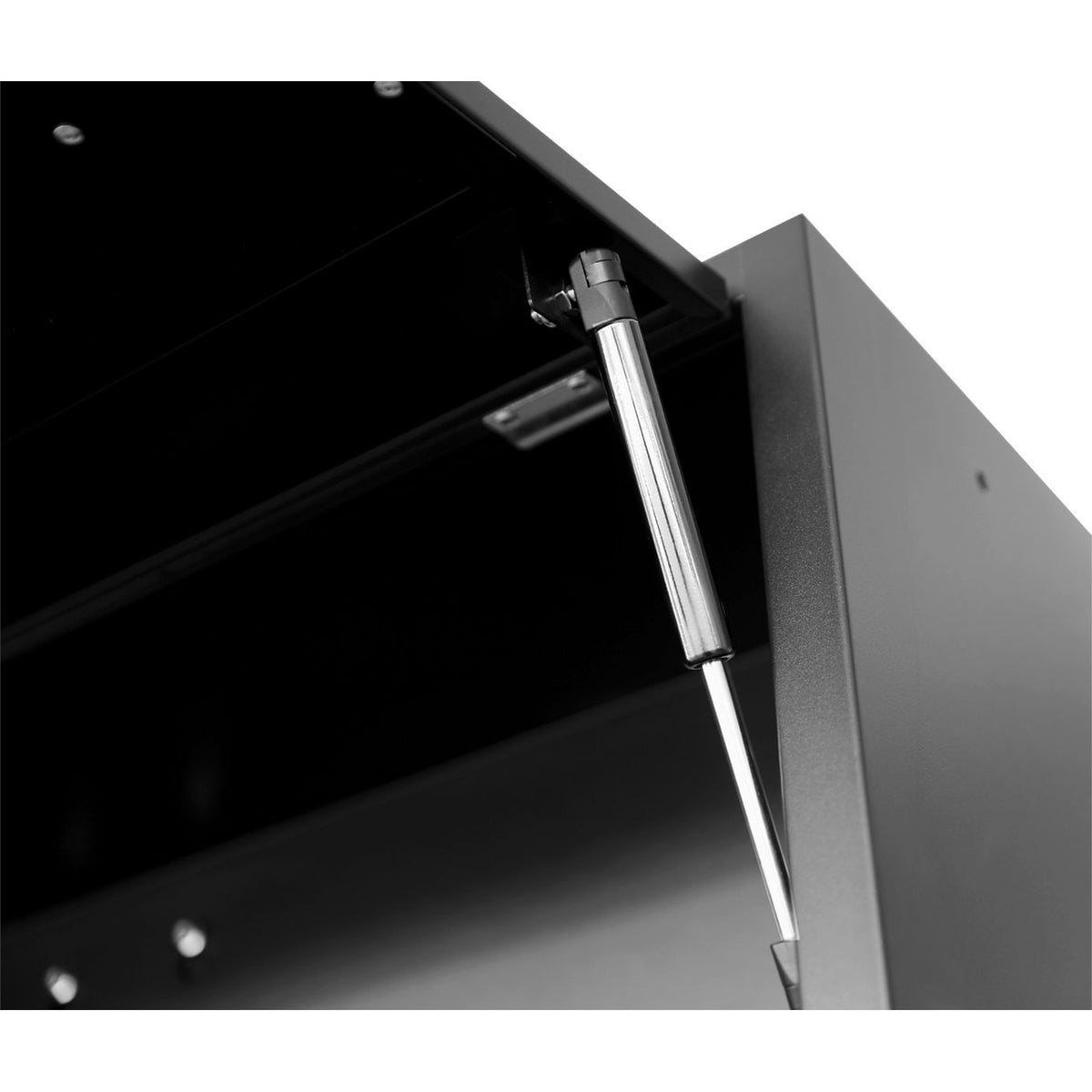 KRAFTWERK MOBILIO BLK combinazione a 4 elementi con parete forata, acciaio inox 430