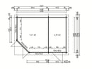 Fjordholz 5-Eck Gartenhaus Modell Evelyn 3D